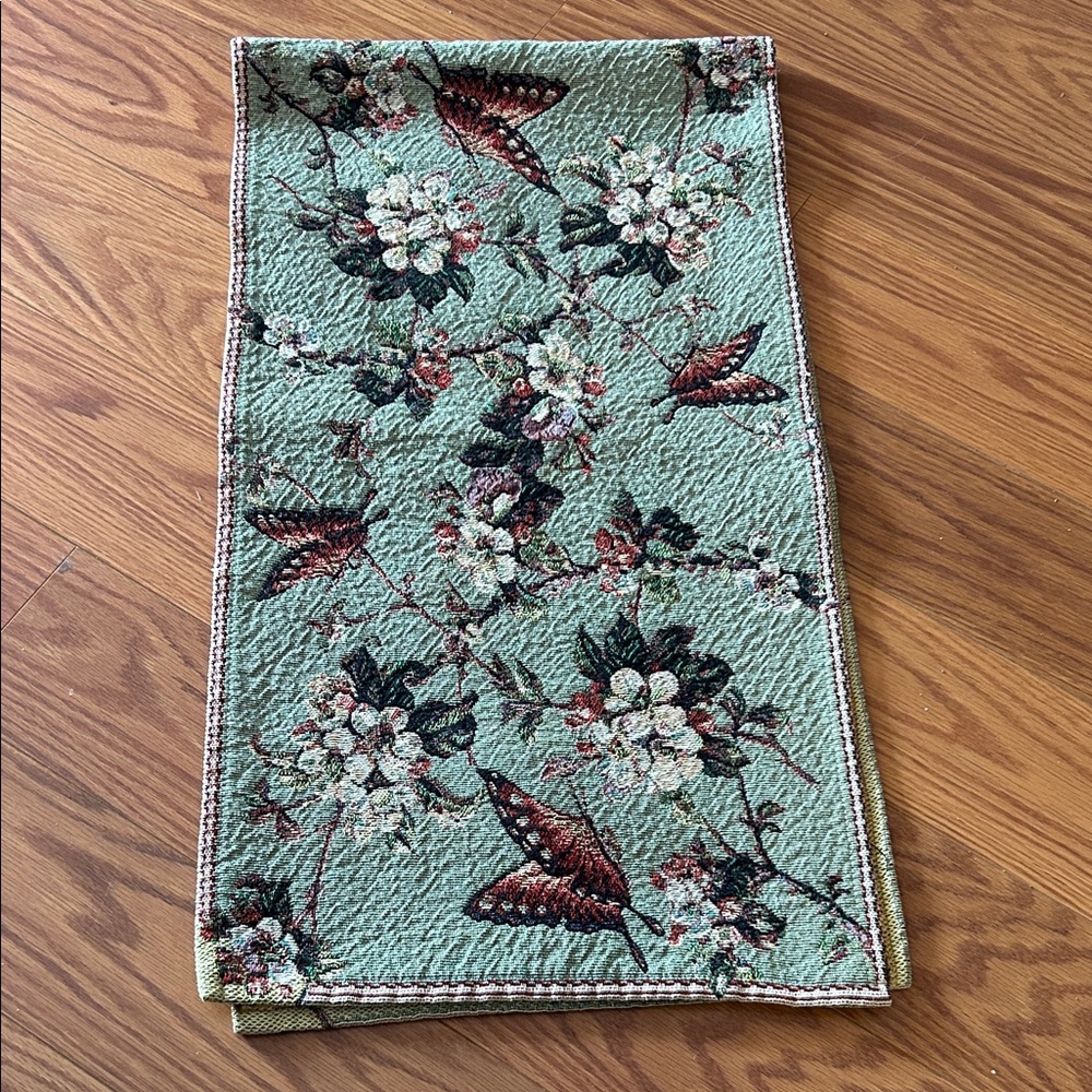 Floral and Butterfly Patterned Table Runner